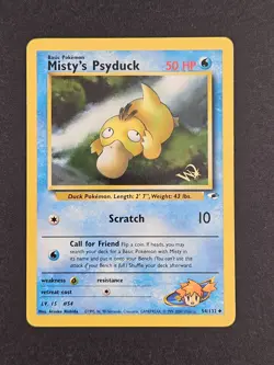 Misty's Psyduck 54/132 W Stamp Promo Pokemon Gym Heroes WoTC - Image 2