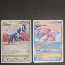 Pokemon TCG Dialga lv. X & Palkia lv. X DP17 Holo Level-Up Lot Nintendo 2008 - Image 1