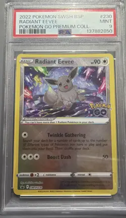 Pokemon Radiant Eevee SWSH230 SWSH Promo Holo 2022 PSA 9 Sword & Shield - Image 1