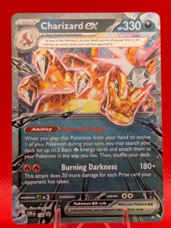 CHARIZARD EX 196 HOLO SCARLET & VIOLET PROMO POKEMON NM/M CHARIZARD EX 196 - Image 1