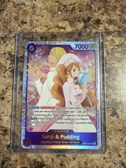 Sanji & Pudding Foil SR EB02-035 Super Rare Anime 25th Collection Mint Unplayed - Image 1