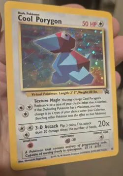 Pokemon Cool Porygon #15 Holo Black Star Promo Vintage WOTC LP - Image 1