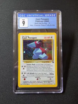 Pokemon TCG Cool Porygon 15 WOTC Black Star Promo Graded CGC 9 - Image 1