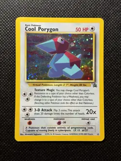 Cool Porygon Black Star Promo Holo WOTC 15 Pokemon TCG LP-MP - Image 1