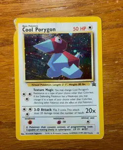 Pokemon Cool Porygon #15 Holo WOTC Black Star Promo - Image 1