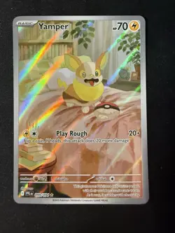 Yamper 099/094 Me02: Phantasmal Flames Full Art Ultra Rare Holo Pokemon Card NM - Image 1