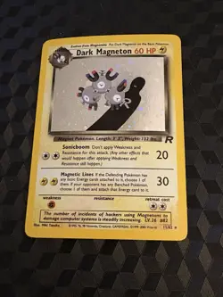 Pokemon Dark Magneton TCG Holo Rare Card 11/82 Unlimited Team Rocket - Image 1