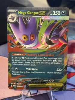 Mega Gengar EX Holo 350 HP Double Rare Pokemon TCG Card 056/094 English - Image 1