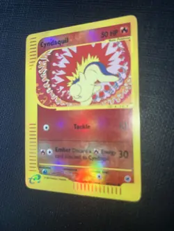 Vintage 2002 Nintendo Pokemon Cyndaquil Expedition Reverse Holo Card 105/165 - Image 1