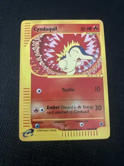 Vintage 2002 Nintendo Pokemon Cyndaquil Expedition Reverse Holo Card 105/165 - Image 2