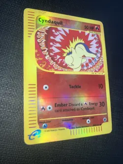 Vintage 2002 Nintendo Pokemon Cyndaquil Expedition Reverse Holo Card 105/165 - Image 3