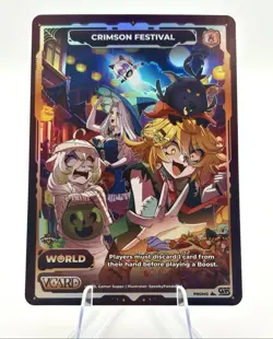 Gamersupps VCARD Crimson Festival Halloween Promo (1 In 10 Holo) Rare Waifu Card - Image 1