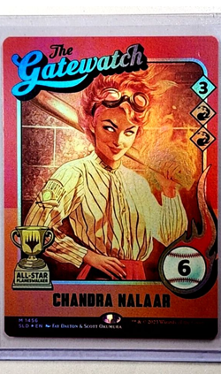 2023 MTG Magic The Gathering SLD Secret Lair Baseball Foil #1456 Chandra Nalaar - Image 1