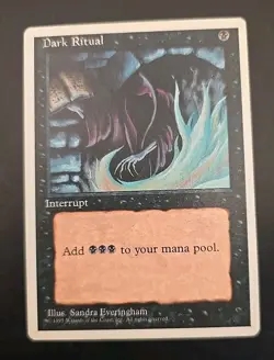 Dark Ritual MTG Core Set 4th Edition MTG Regular Moderately Played - Image 1