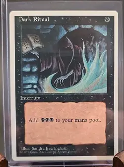 Dark Ritual MTG Core Set 4th Edition MTG Regular Moderately Played - Image 3