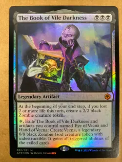 MTG 1x FOIL The Book of Vile Darkness 91 Adventures in the Forgotten Magic x1 NM - Image 1