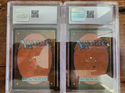 2x MTG ⭐CGC 10 GEM MINT⭐ Stronghold ⭐Amok Rare & Flowstone Hellion⭐ 1998 Magic - Image 2