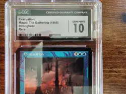 MTG Evacuation ⭐CGC Graded 10 GEM MINT⭐ ⭐Stronghold⭐ 1998 Magic - Image 3