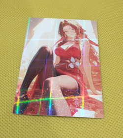 Aerith Gainsborough Final Fantasy Anime Waifu Goddess Beauty Custom Holo Card - Image 1