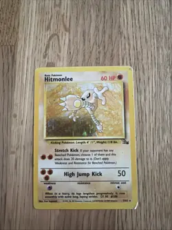 Pokemon TCG Hitmonlee 7/62 Fossil Holo Rare HP Condition #1 - Image 1