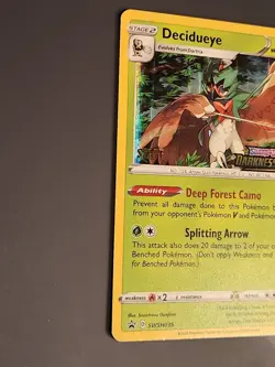 Decidueye SWSH035 STAFF LP Prerelease 2020 Pokemon Darkness Ablaze Holo Rare NM - Image 2