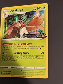 Decidueye SWSH035 STAFF LP Prerelease 2020 Pokemon Darkness Ablaze Holo Rare NM - Image 3