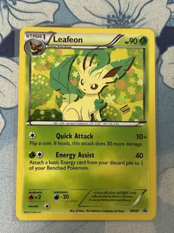 Pokemon TCG Leafeon BW87 Black Star Promo Pokemon Card MP Condition - Image 1