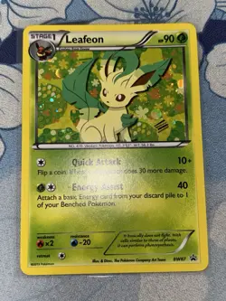 Pokemon TCG Leafeon BW87 Black Star Promo Pokemon Card MP Condition - Image 2