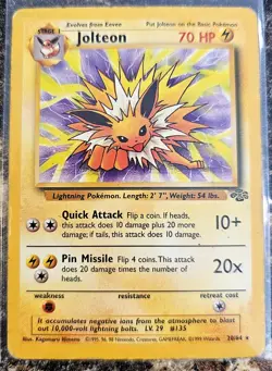 Pokemon 1999 Jungle Jolteon 20 HP - Image 1