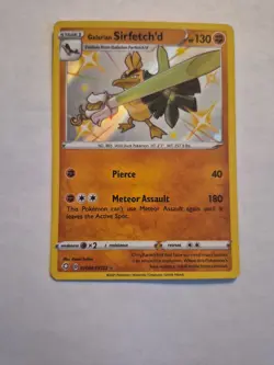Galarian Sirfetch'd SV064/SV122 Shiny Holo Rare Shining Fates Pokemon Card - Image 1