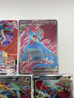 Salamence VMAX, EX, Roaring Moon EX, Full Art, R Reader, Pokemon TCG Cards - Image 3