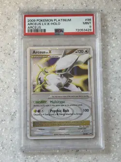 Pokemon Arceus Lv.X Platinum Arceus Holo Ultra Rare #96 PSA 9 Mint - Image 1