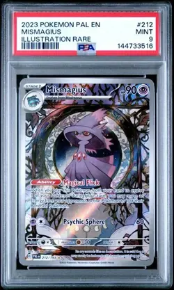 Pokemon Mismagius 212/193 Sv02: Paldea Evolved Illustration Rare Holo PSA 9 2023 - Image 1
