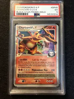 Pokemon Charizard G LV.X DP45 Diamond and Pearl Promo Holo Black Star Promo PSA5 - Image 1
