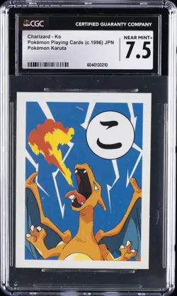 1996-99 POKEMON JAPANESE PLAYING CARDS POKEMON KARUTA CHARIZARD KO CGC 7.5 - Image 1