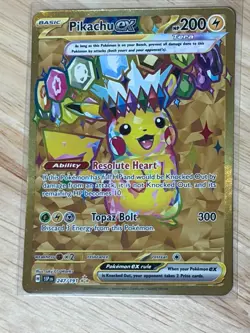 Pokemon Pikachu Ex 247/191 Sv08: Surging Sparks Holo Hyper Rare Basic 200 HP - Image 1
