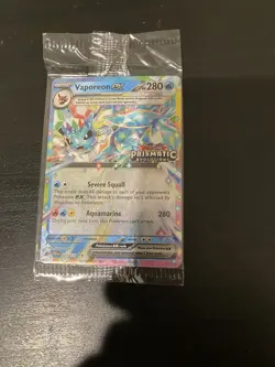 Vaporeon ex Pokemon TCG Prismatic Evolutions 023/131 EX Promo Holo SEALED - Image 1