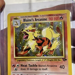 Blaine's Arcanine Holo Rare Gym Challenge 2000 Pokemon Card TCG 1/132 - NM TCG - Image 3