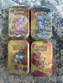 2 x Pokemon 151 Mini Tin New, Sealed + 2 x Prismatic Mini Tin Sealed - 8 packs - Image 1