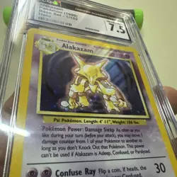 Alakazam Pokemon 1999 Base Set Holographic 1/102 Vintage Original - Image 2