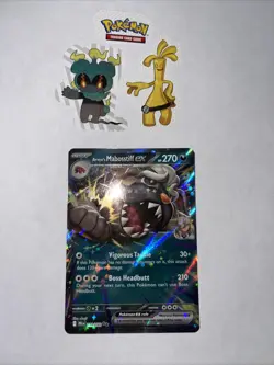 Pokemon Destined Rivals Arven’s Mabostiff EX 139/182 Holo Double Rare NM - Image 1