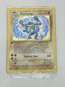 Machamp 1st Edition Holo 8/102 Rare SEALED - Pokemon - Image 1