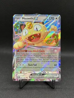 Meowth ex 062/088 Me03: Perfect Order Holo Pokemon TCG - Image 1