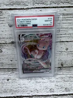 Pokemon 2021 Mew VMAX 114/264 Fusion Strike GEM MINT PSA 10 - Image 1