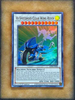 Yugioh Hi-Speedroid Clear Wing Rider LED8-EN006 Ultra Rare 1st Ed NM - Image 1