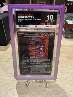 Pokemon TCG - Genesect EX 169/086 - Black Bolt - ACE 10 With GrailGuard Guard - Image 1