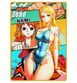 Waifu Anime Cards TCG | One Piece - Nami [ METAL CARD ] Sexy Anime Hentai Girl - Image 1
