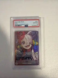 One Piece Uta Alternate Art OP06-001 Wings of the Captain Foil PSA 10 - Image 1