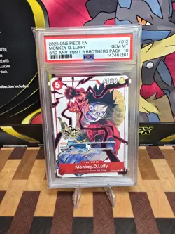 Monkey D. Luffy RARE 3RD ANNIVERSARY PROMO ALT ART ST01-012 ONE PIECE TCG PSA10 - Image 1