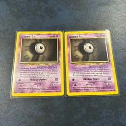 Vintage Pokemon TCG 2 Card Lot - 2 Unown[I] 66/75 Neo Discovery LP - Image 1